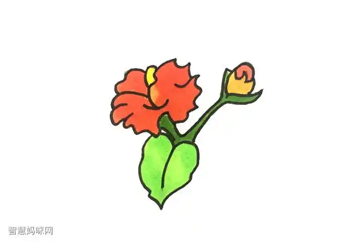 一步一步学画木棉花简笔画 - 智慧妈咪网