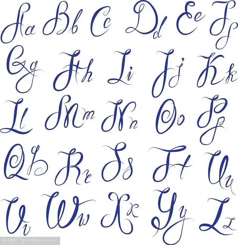 abc -英文字母-手写书法