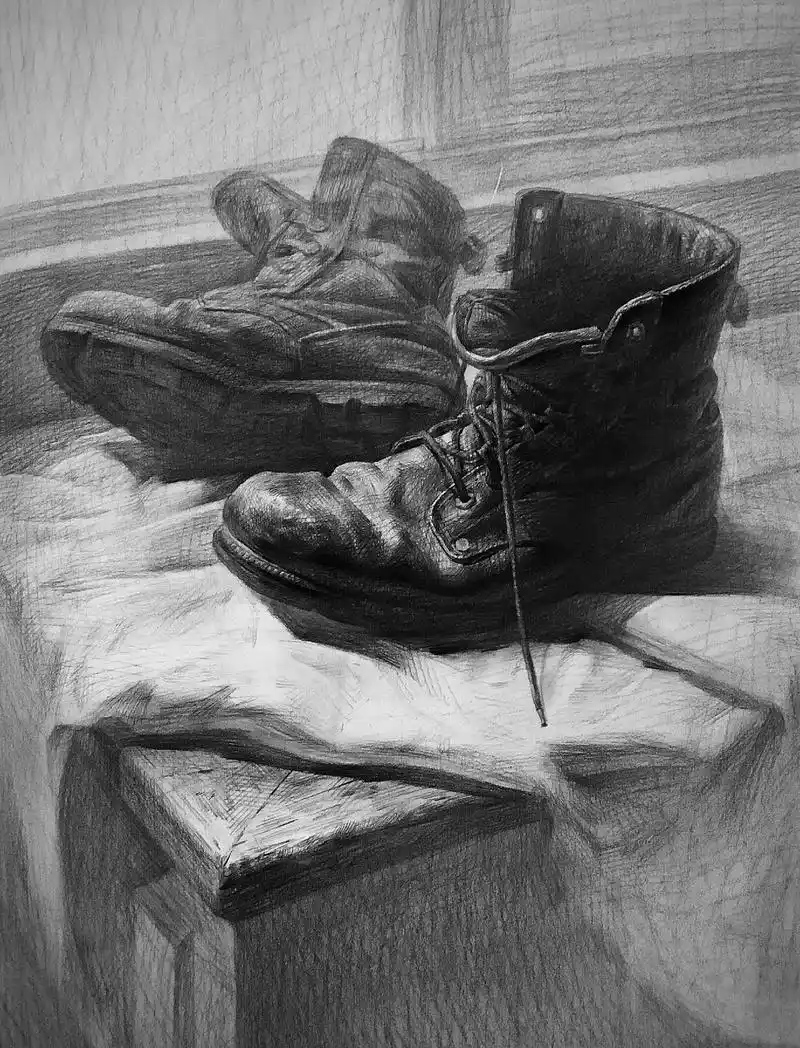 美术生 #画画 #素描 #联考 #艺术 一双鞋  - 抖音