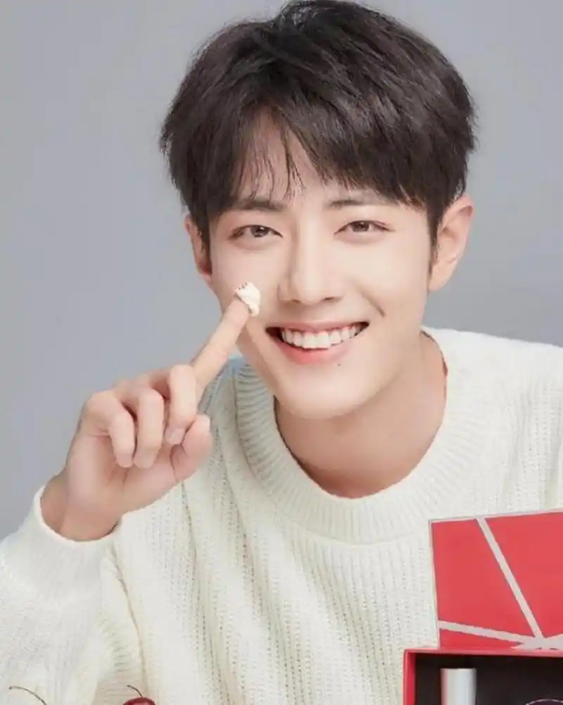 阳光洒在肖战的笑容上,那一抹纯真与温暖,如同春风吹过心田,让人忍不