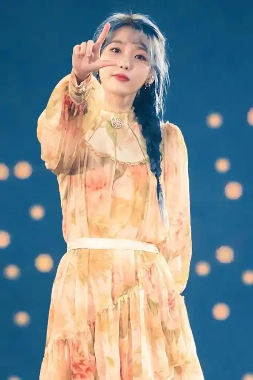 原创李知恩烟紫色发型亮相演唱会国民妹妹魅力无限每套穿搭都好看