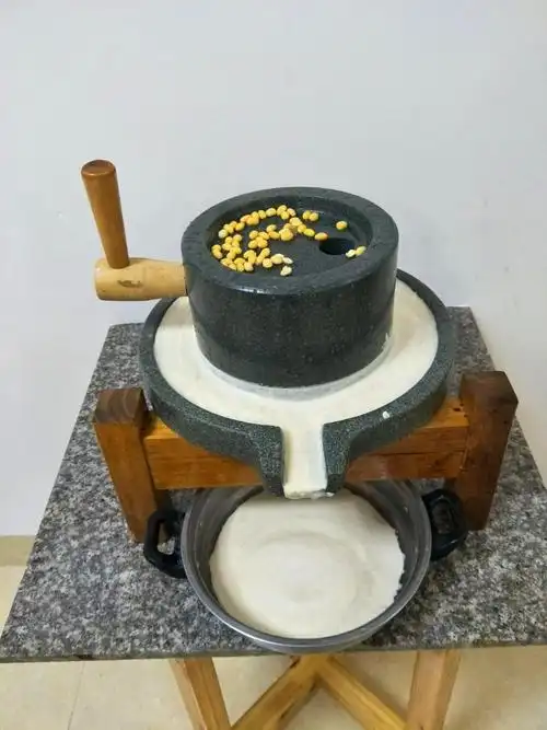 老式石磨家用手推复古小磨用青石盘磨豆腐花设备老式磨手石磨豆浆机