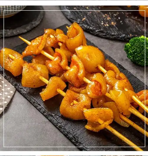 猪皮串烧烤新鲜腌制调味猪肉皮串半成品40串商用油炸肉皮铁板烤肉串