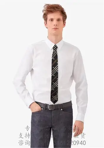 burberry黑色现代剪裁 vintage 格纹丝质领带 80050741