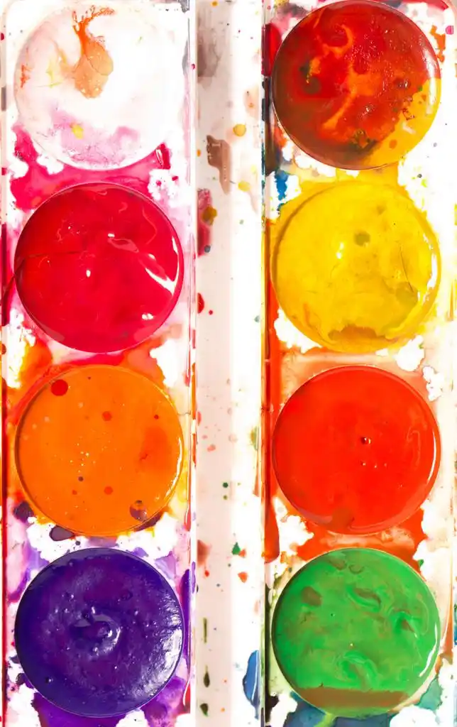 背景,多彩的水彩颜料