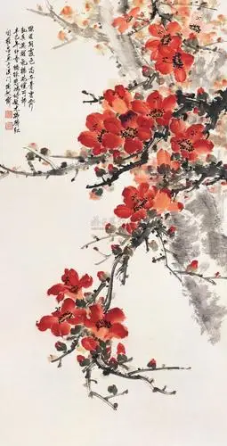 1245 1999年作 木棉骄红 立轴 设色纸本
