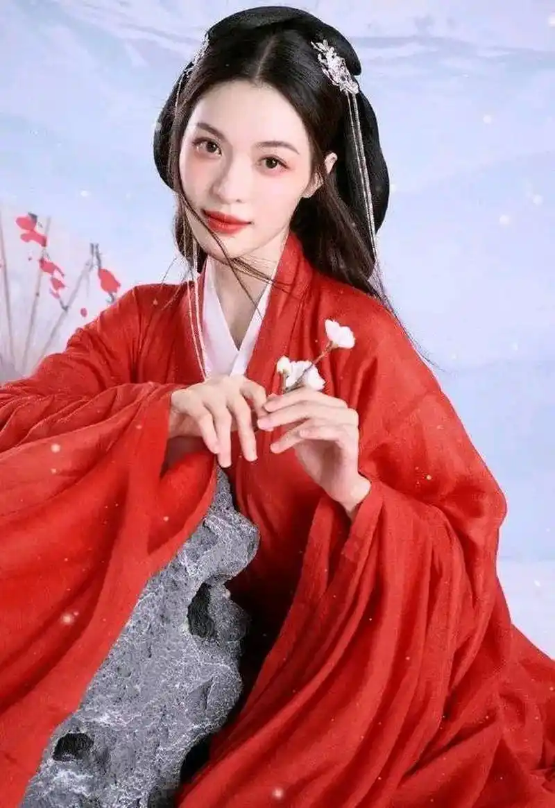 钟楚曦穿红色古装氛围感十足