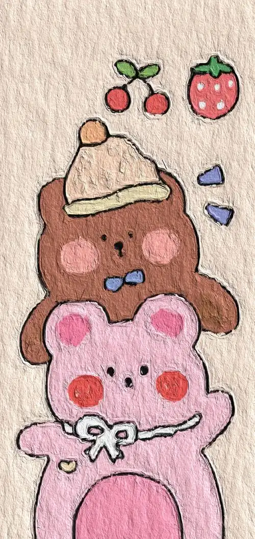 油画壁纸 - 插画 素材 ins 韩系 可爱 简约 手绘 动漫 锁屏 屏保 卡通