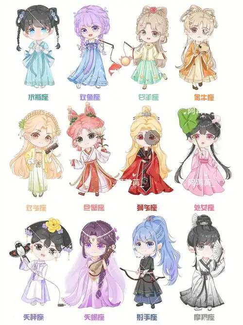 原创古风十二星座拟人