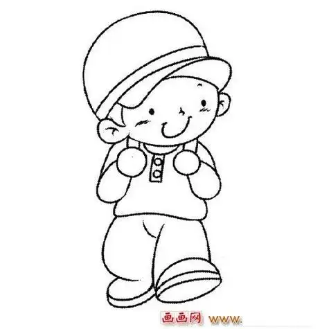笔画图片小男孩怎么画小男孩简笔画步骤可爱的男孩简笔画4幼儿园简笔