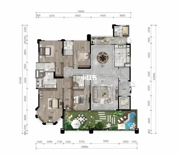 南宁 #泳池别墅  #南宁买房  #户型  #阳台  #一线江景  #豪宅大平层