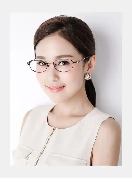 seiko精工钛材眼镜架职业眼镜框近视女士眼睛框镜架hc2012金色01配