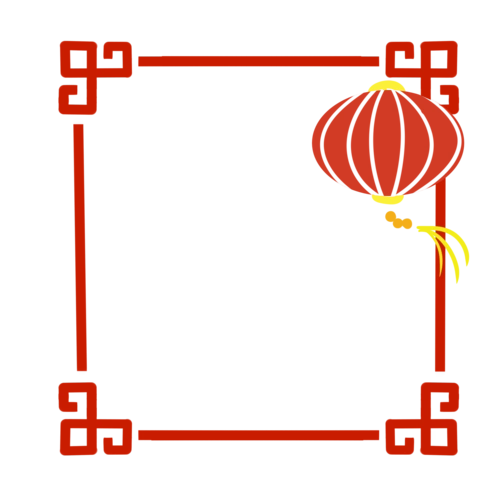 手绘红色花纹边框图片