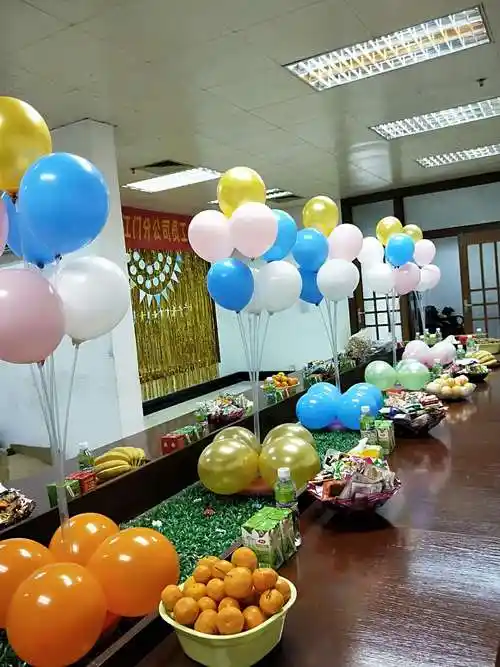 生日会现场布置完成!