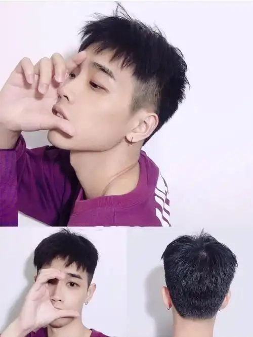 颜值高的男生都留这款"狗啃"刘海短发!_发型