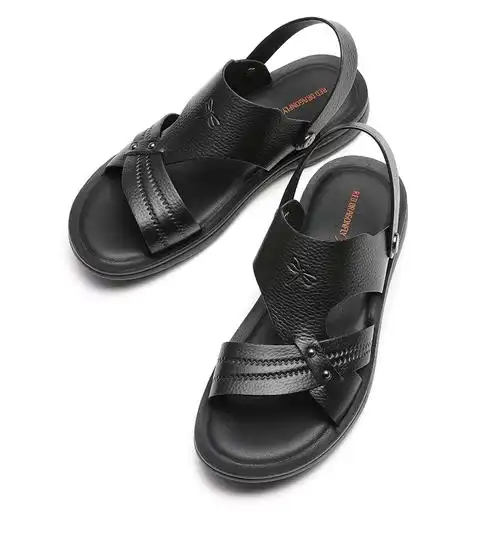 红蜻蜓凉鞋男士真皮沙滩鞋夏季新款凉拖鞋两用凉鞋舒适休闲鞋男鞋