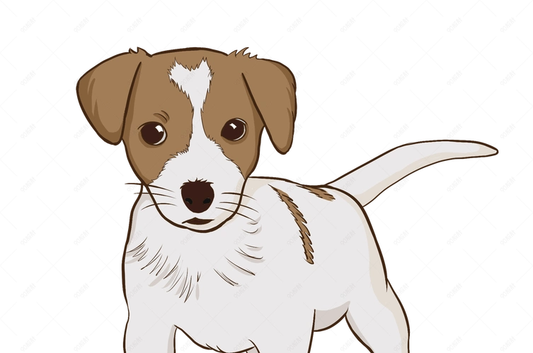 狗动物棕色小狗卡通手绘高清矢量