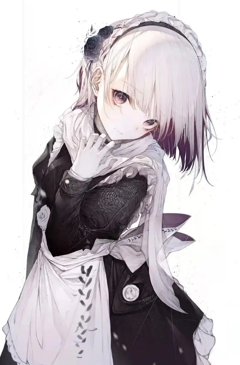 二次元 #白毛 #拟人 - 抖音