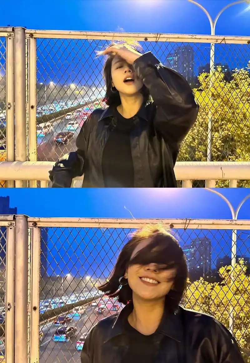 马思纯瘦下来真的太美了!穿"皮衣"还能看见一堆褶皱,真时髦