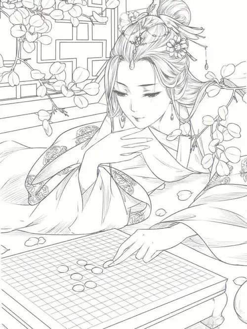 【素材】古风小姐姐线稿