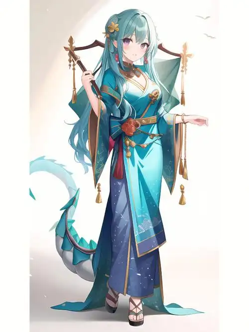 二次元少女版龙拟人