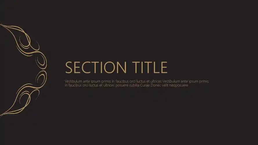 高端黑金现代商务报告时尚简约通用静态ppt模板素材方案