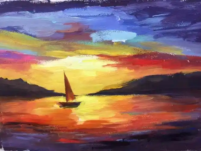 风景画简单又漂亮水粉画简单的风景水粉画