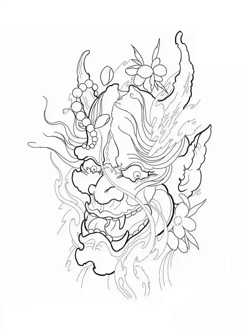 纹身手稿 #纹身图案手稿 #刺青艺术般若纹身线条素材图772 - 抖音