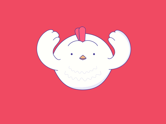 四个可爱的动态图像设计