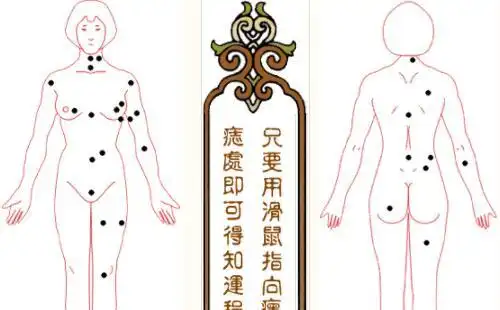 全身痣相图解大全:差别部位的痣的种种寄义(图)