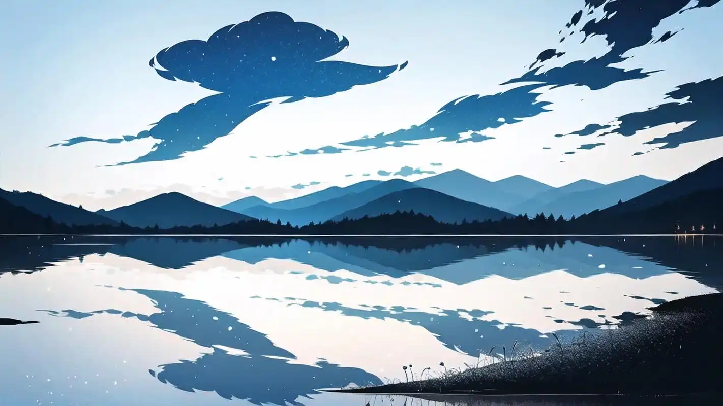 简约干净湖水壁纸,清新又治愈97