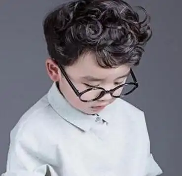 小孩锡纸烫发型图片男童烫头发最潮图片2020