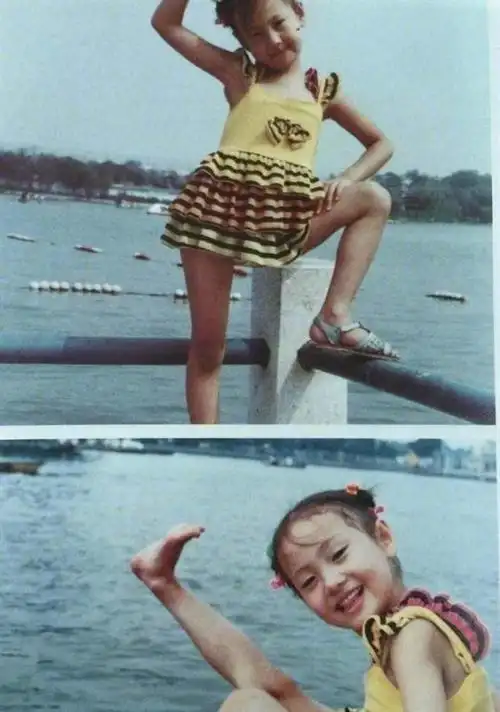 郑爽童年照片,看了照片才知道小爽从小就很美啊!