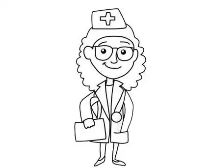 医生简笔画怎么画步骤教程