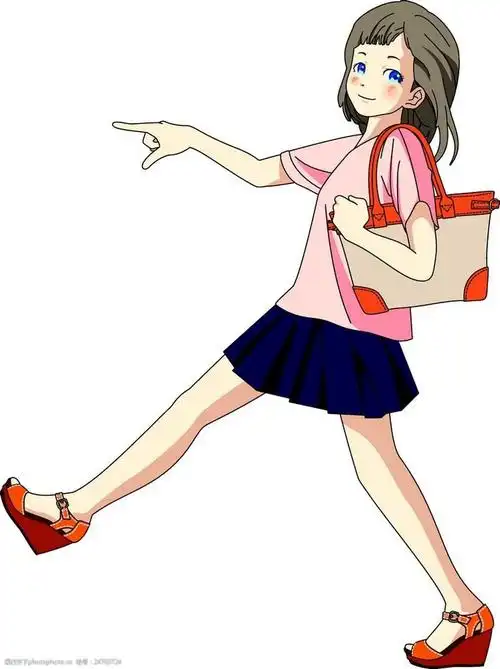 大步快走女孩图片