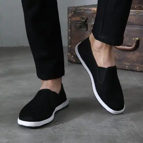 千层老北京布鞋男士手工休闲黑色日常百搭青年耐磨布鞋