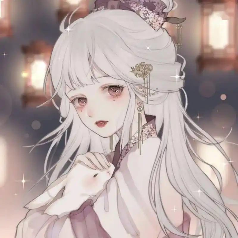 动漫女生头像超绝唯美的粉色系古风头像