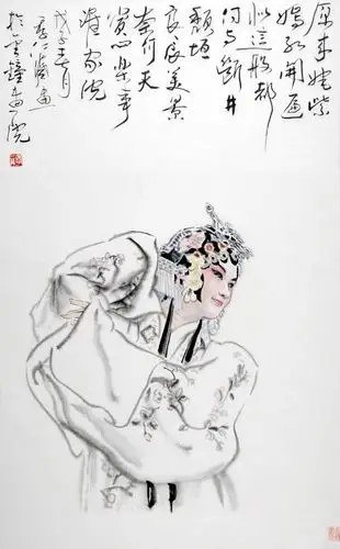 季仁葵绘画作品《梨园曲》系列欣赏