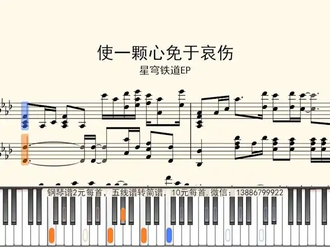 钢琴谱:星穹铁道ep-使一颗心免于哀伤