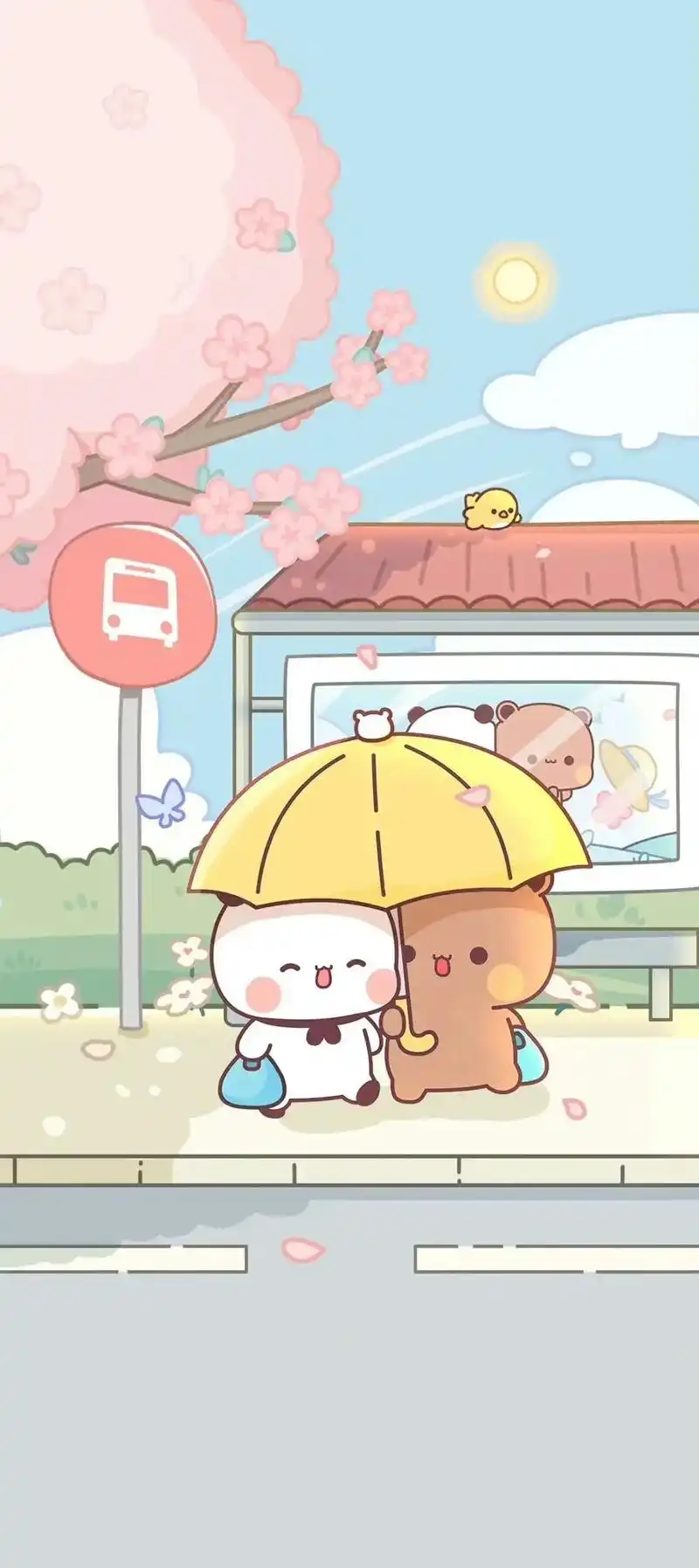 一二布布壁纸.一二布布日常手机壁纸,甜甜蜜蜜的小日子～ #情 - 抖音