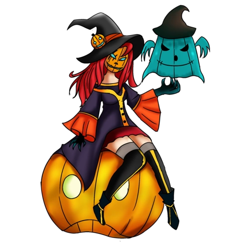 魔女插画万圣节魔女巫师图片