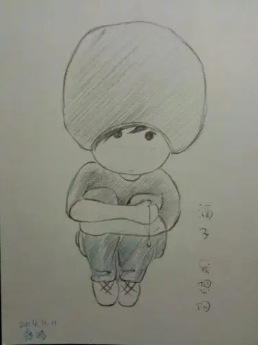 手绘 彩铅 动漫 周杰伦 q版 明信片