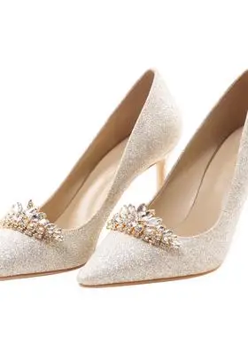 女2021新款新娘主婚纱鞋结婚鞋子