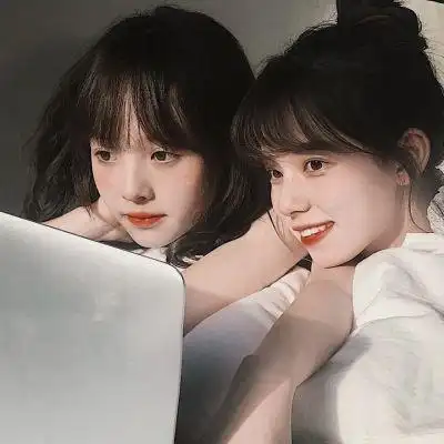 闺蜜头像两人简单干净清新一对真人图片_闺蜜姐妹女生头像_头像屋