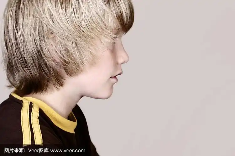 男孩,侧面像,青少年,留白,青春期