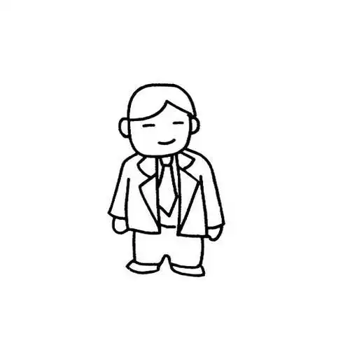 穿西服的男孩简笔画我也可以很帅气男孩简笔画穿西装的男孩简笔画图片