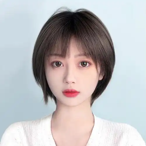 假发女全头套式短发2021年新款时尚波波头真发全真人发整顶假发套
