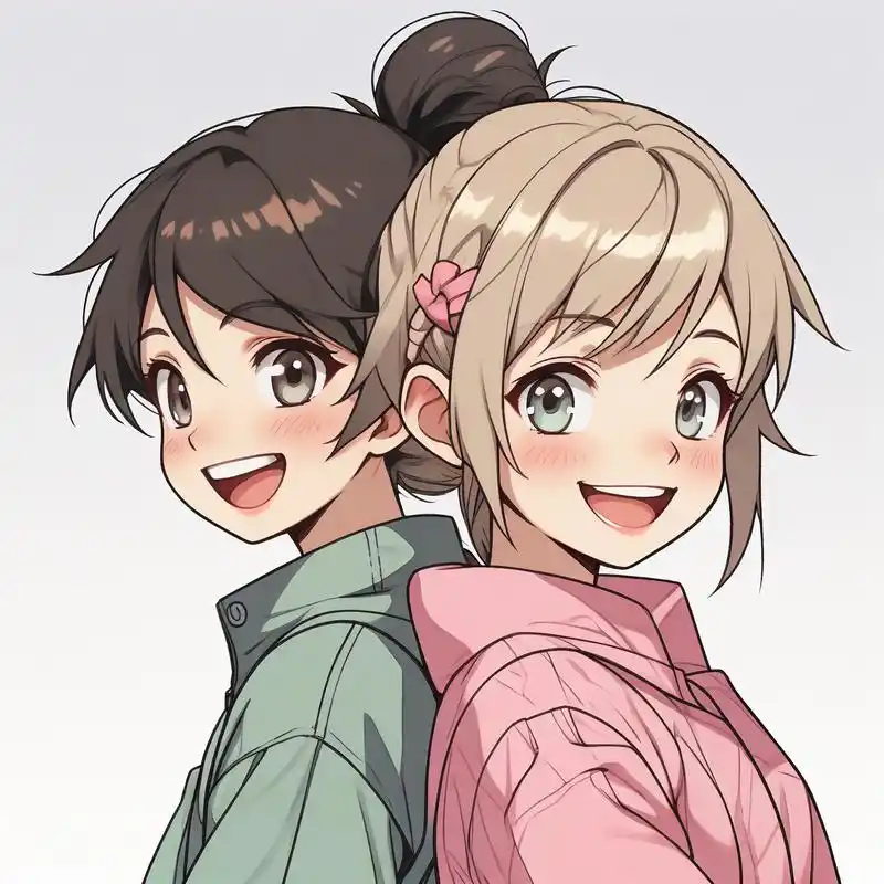 91 姐弟头像,一萌一酷!90