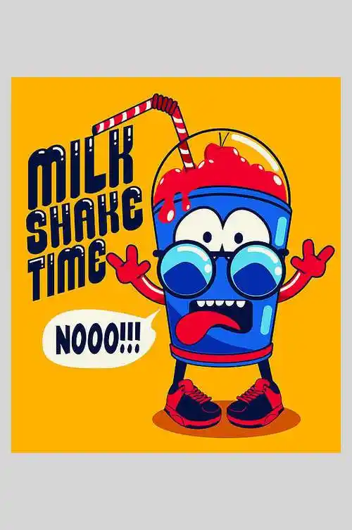 嘻哈摇滚涂鸦插画