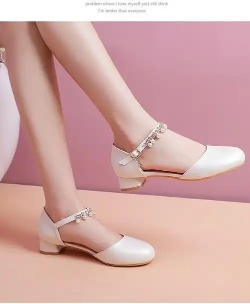 浏星儿童演出高跟鞋大童学生鞋小公主凉鞋钢琴表鞋女孩礼服鞋主持走秀